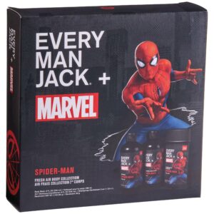 every man jack spiderman body 3 pc. gift set