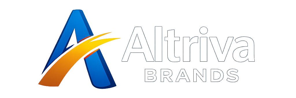 logo altriva brands white text