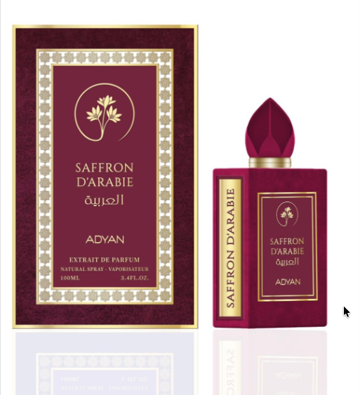 adyan saffron d'arabie eau de parfum spray unisex 3.4 oz : 100 ml adyan saffron d'arabie eau de parfum spray unisex 3.4 oz : 100 ml
