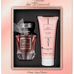 kristel saint martin shine like diamonds edp 3.3 oz & body lotion 3.3 oz 2 piece gift set for women